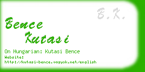 bence kutasi business card